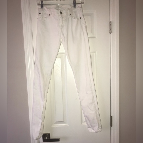 Ralph Lauren Denim & Supply skinny white denim jeans size 27/32 - Picture 3 of 9
